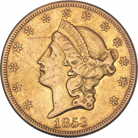 Etats Unis - 20 dollars 1853 O