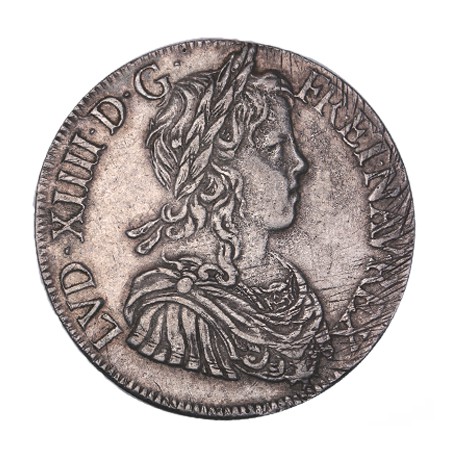 Louis XIV - Ecu à la  mèche longue 1648 H