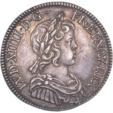 Louis XIV - Quart d'écu 1643 A point