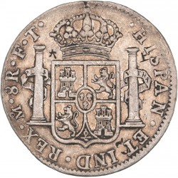 Mexique - 8 réales Charles IV 1803 contremarqué