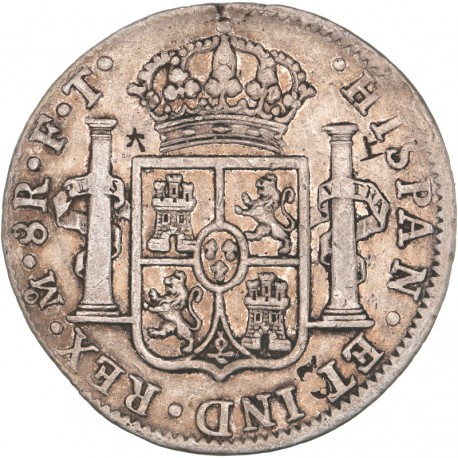 Mexique - 8 réales Charles IV 1803 contremarqué