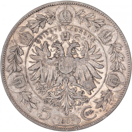 Autriche - 5 couronnes François Joseph Ier 1907