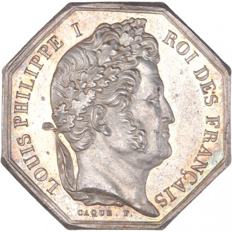 Jeton octogonal - Banque d'Orléans 1838