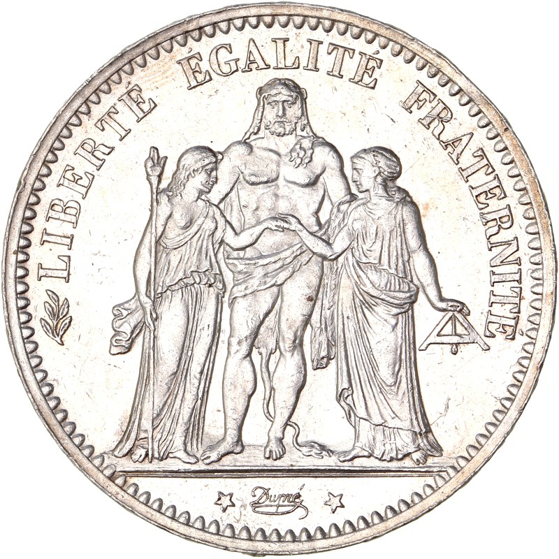 belle piece de 5 francs argent hercule 1875A  be 