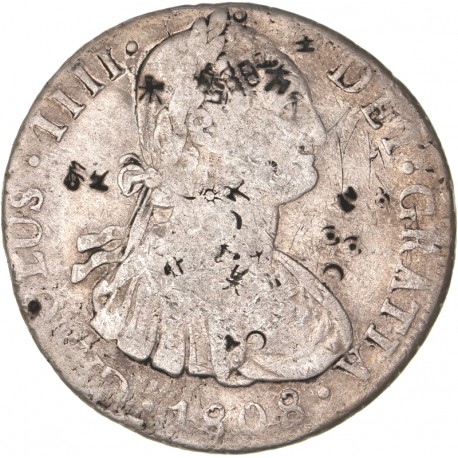 Bolivie - 8 réals Charles IV - 1808 PJ