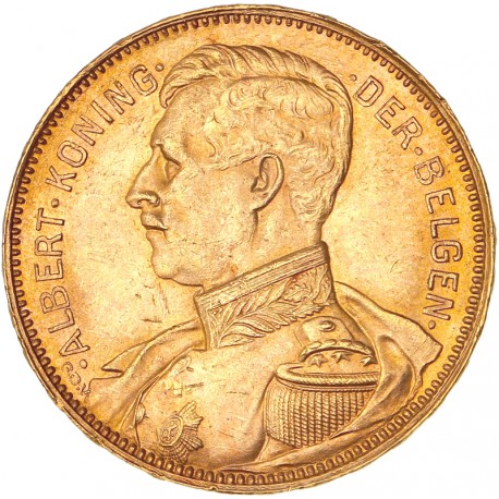 Belgique - 20 francs Albert Ier 1914 légende flamande