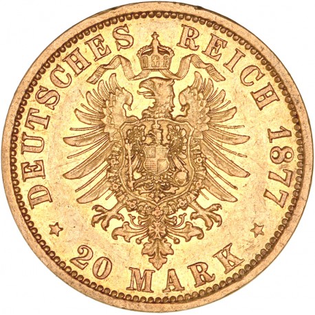 Allemagne - Hambourg  20 mark 1877