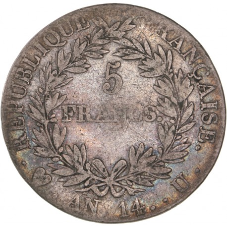 5 francs Napoléon Ier  AN 14 U