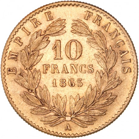 10 francs Napoléon III 1865 A