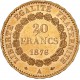 20 francs Génie 1876 A