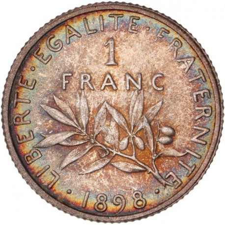 1 Franc Semeuse 1898 - MS64