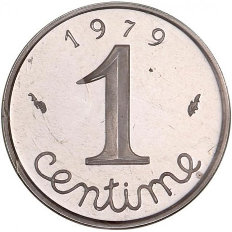 Piéfort argent 1 centime épi 1979