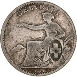 Suisse - 2 francs Helvetia 1860 B