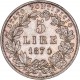 Vatican - 5 lires Pie IX 1870 R an XXV