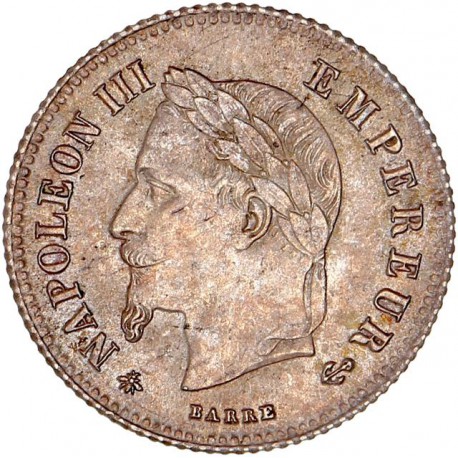 20 centimes Napoléon III 1866 A (petit module)