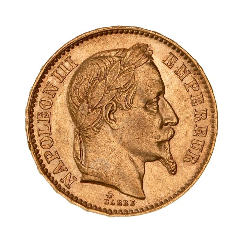 Valeur 20 Francs Or Napoleon 3 monnaie d'or française