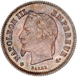 20 centimes Napoléon III 1867 BB