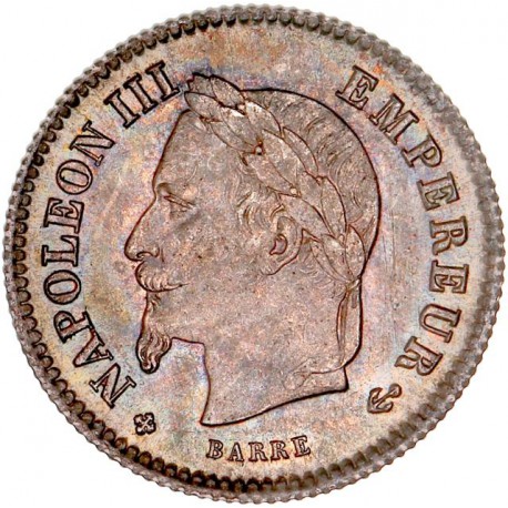 20 centimes Napoléon III 1867 BB