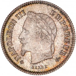 20 centimes Napoléon III 1867 BB