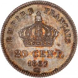 20 centimes Napoléon III 1867 BB