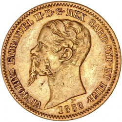 Italie - Sardaigne - 20 lires Victor Emmanuel II 1852 B
