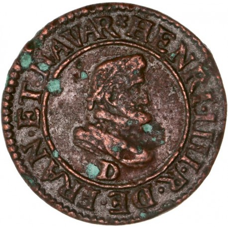 Henri IV - Double Tournois 1607 D
