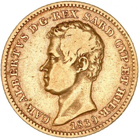 Italie - 10 lires Charles Albert 1839