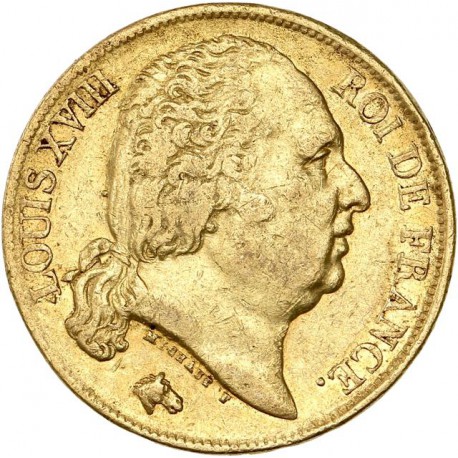 20 francs Louis XVIII 1817 L Bayonne