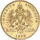 Autriche - 10 francs / 4 florint 1892 (refrappe)