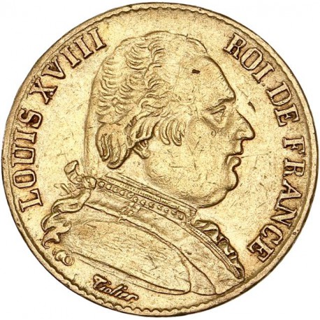 20 francs Louis XVIII 1815 A