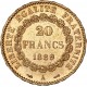 20 francs Génie 1889 A