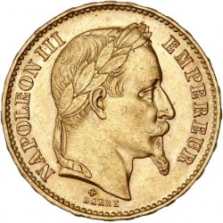 20 francs Napoléon III - 1869 BB