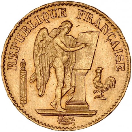 20 francs Génie 1874 A