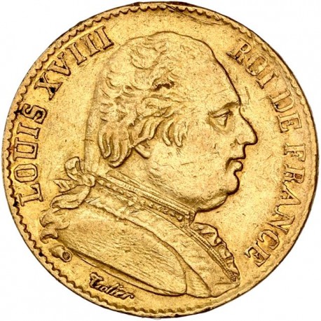 20 francs Louis XVIII 1815 B