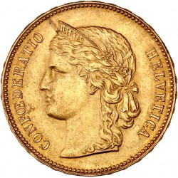 Suisse - 20 francs Helvetia 1896 B