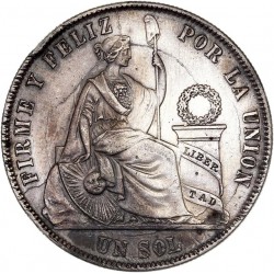 Pérou - 1 Sol 1873 YJ