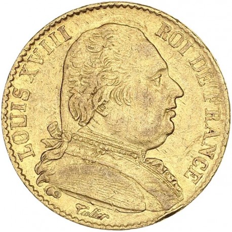 20 francs Louis XVIII 1814 Q