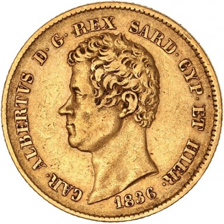 Italie - Sardaigne - 20 lires Charles Albert - 1836 Gênes