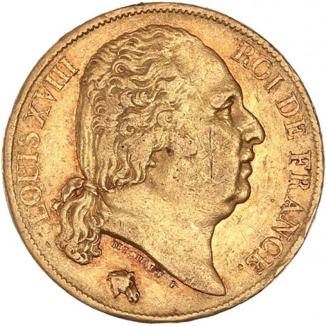 20 francs Louis XVIII - 1820 A