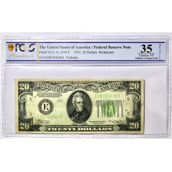 Billet de 20 dollars Richmond 1934