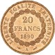 20 francs Génie 1890 A