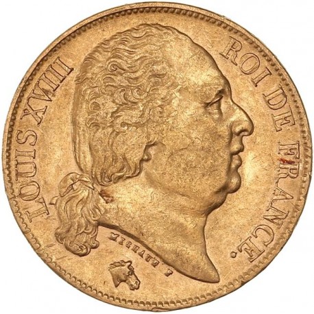 20 francs Louis XVIII - 1824 A