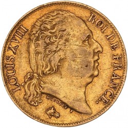 20 francs Louis XVIII 1818 Q