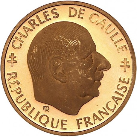 1 franc or Charles de Gaulle 1988 Belle épreuve