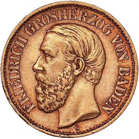 Allemagne - Bade - 10 mark Frederic Ier - 1872