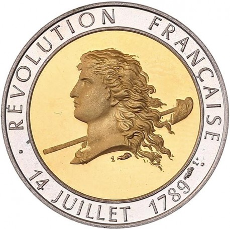Médaille bimétallique Bicentenaire de la Révolution Française 1989