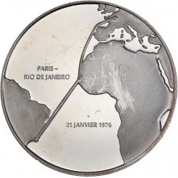 Médaille argent Paris - Rio, premier vol supersonique commercial 1976