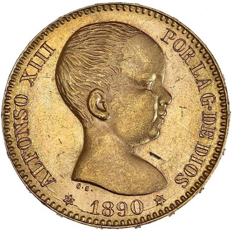 Espagne - 20 pesetas Alfonso XIII 1890