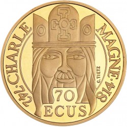 500 francs or  belle épreuve "Charlemagne" 1990