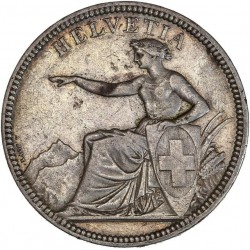 Suisse - 5 francs Helvetia 1874 B